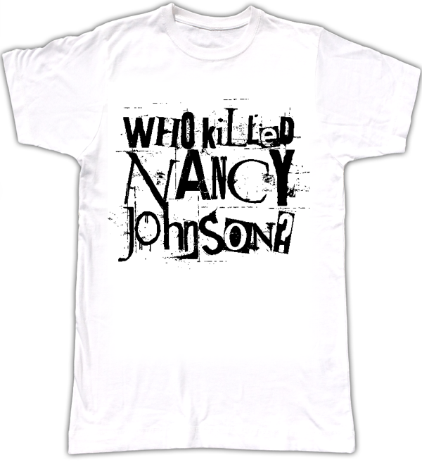 WKNJ? women's logo T-shirt style 1 - Who Killed Nancy Johnson?