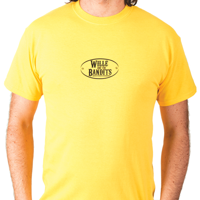 Yellow Mens Retro T-shirt - Wille and the Bandits