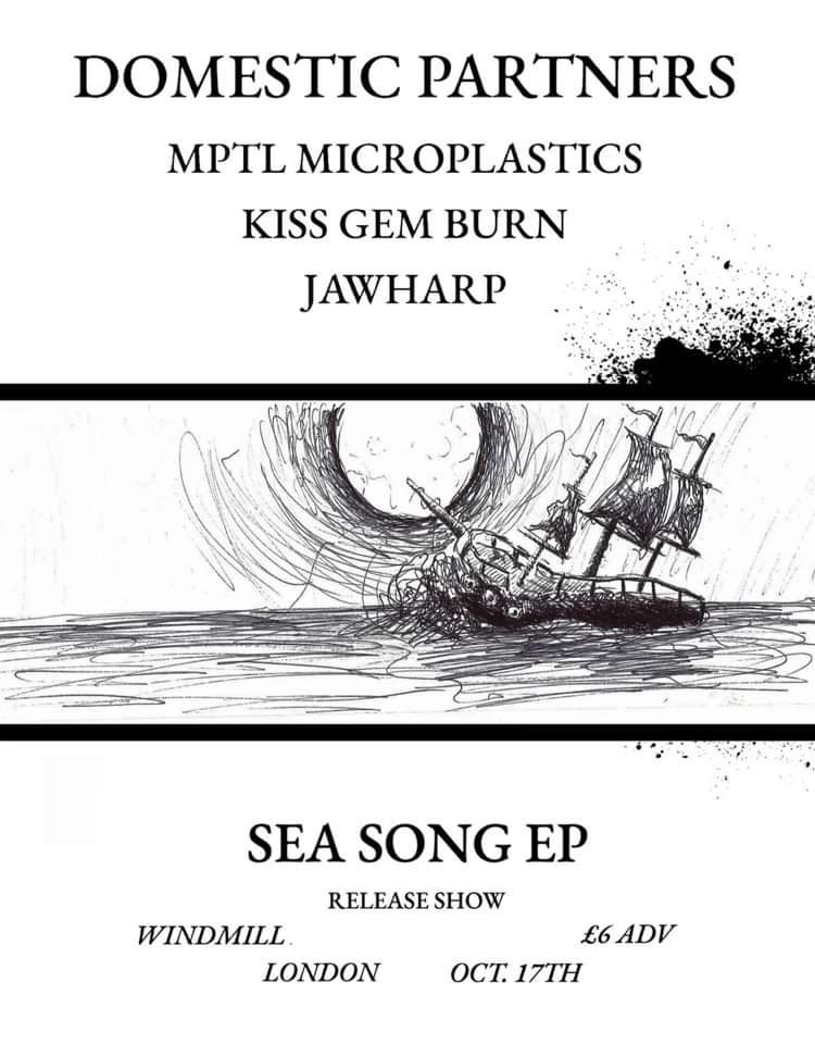 Domestic Partners, MPTL Microplastics, Kiss Gem Burn, Jawharp