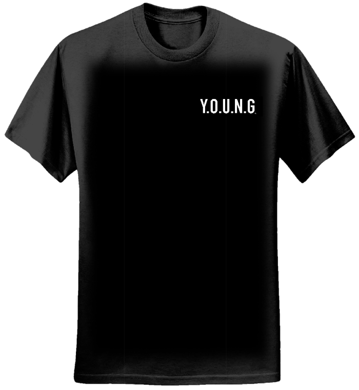 Y.O.U.N.G Black Band Shirt (Womens) - Y.O.U.N.G Official UK