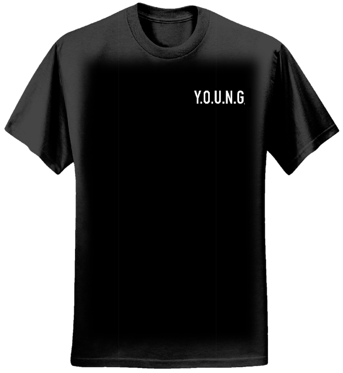Y.O.U.N.G Black Band Shirt - Y.O.U.N.G Official UK